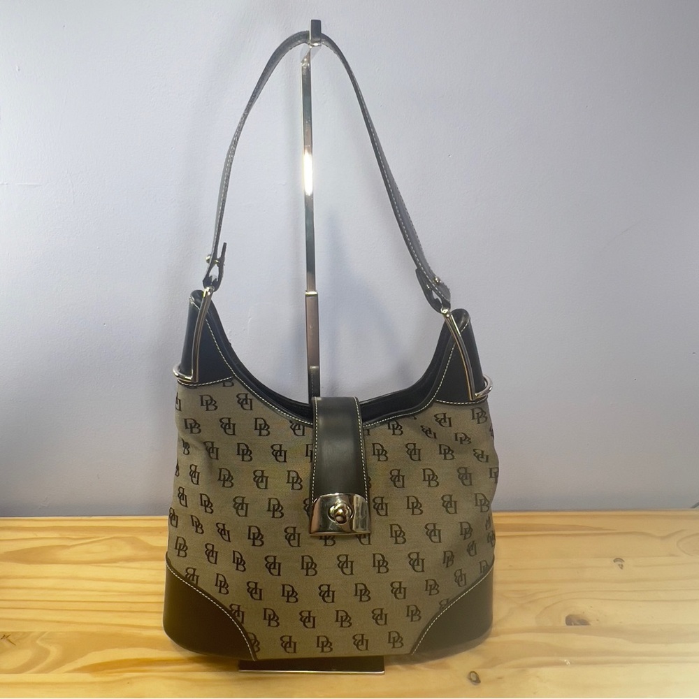 NWT Dooney & Bourke Signature Crescent Shoulder Bag - with minor imperfections
